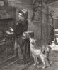 FAMILY. The Stranger's Welcome 1867 old antique vintage print picture
