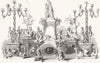 PEERS. Group of Plate presented to Lord Ellenborough 1851 old antique print