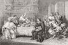 RELIGIOUS. Religious Controversy in the time of Louis XIV 1849 old print