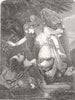 ROMANCE. Paradise and Peri 1849 old antique vintage print picture