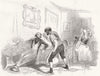 LONDON. Scene from Used up, at the Haymarket Theatre 1844 old antique print