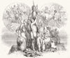 MILITARIA. Swords sheathed; martial Spirit; Air, Let's drink sing 1852 print
