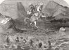 THEATRE. New pantomime of Harlequin & O'donoghue Astley's 1851 old print