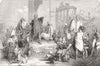 TOWNS. Rienzi in the Forum 1844 old antique vintage print picture