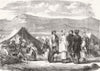 AFGHANISTAN. Camp Bazaar, Meerunzaie, Western Afghanistan 1858 old print