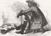 SOUTH AFRICA. A Bechuana chief of South Africa 1867 old antique print picture