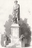 STATUES. Statue of Dante 1859 old antique vintage print picture