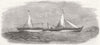BURMA. Steam Pleasure-yacht for the King of Ava 1859 old antique print picture