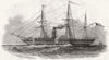 USA. The United States steam-ship Washington 1847 old antique print picture
