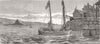 CORNWALL.Whaling boat. Capt & Mrs Crapo crossed Atlantic. Mount's Bay 1877