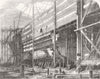 LONDON. Great Eastern Ship. Construction of Central compartment Millwall 1857