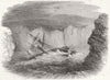 CANADA. Wreck of Kestrel, propeller ship, bay St Shott's 1849 old print