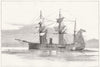 IRELAND. The Collision in the Irish channel-H M S Vanguard at Sea 1875 print