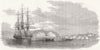 SPAIN. Saluting the Euryalus at La Coruña 1858 old antique print picture