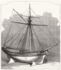 ROYALTY. Model of Queen Elizabeth's yacht 1864 old antique print picture