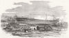 GLOUCESTERSHIRE. Launch of The Araxes at Bristol 1855 old antique print