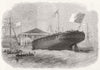 LONDON. Launch of the Portuguese screw-corveite Sagres, at Limehouse 1858