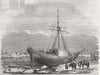 ROMANIA. Landing-place, at Calafat 1854 old antique vintage print picture