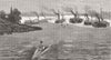 SYDNEY. World sculling championship-Parramatta river Trickett Rush 1877 print