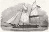 BIRDS. The Dove, Missionary schooner 1843 old antique vintage print picture