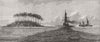 PACIFIC. Wreck of French war-ship L'Hermite, Wallis Island, ocean 1874 print
