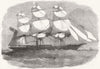 ENGLAND. The new Indian mail steam-ship England 1856 old antique print picture