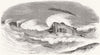 DURHAM.Wreck Mery Gray Longsear rocks, Seaton carew, firing carte's Rocket 1851