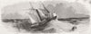 KENT. The Folkestone Boat 1858 old antique vintage print picture