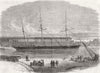 LIVERPOOL. Alexandra-ship in Dock, seized Order of Govt 1863 old antique print