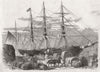 NEW YORK.Ship George Griswold loading Breadstuffs Distressed Lancs workers 1863