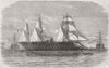 ITALY. The Magenta French Iron-plated vessel of war 1862 old antique print