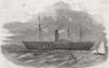 INDIA. The Indian Empire, Mail steamer on the new Atlantic route 1858 print