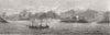 GHANA. Ashanti war-HMS Argus guarding Dix cove attacks of Enemy 1874 old print