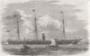 MARYLAND. City of Baltimore, screw steamer 1858 old antique print picture