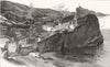 CROATIA. Dubrovnik 1887 old antique vintage print picture