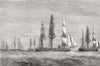 PACIFIC. The Cruise of the Pacific Squadron-Dining out 1882 old antique print