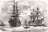 PORTSMOUTH. Cheering returning troops-St Vincent Gosport & Chatham marines 1882