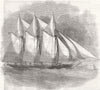 NEW YORK. The Eckford Webb, of New York 1855 old antique vintage print picture