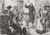 CLERGY. Francis Lambert Preaching 1875 old antique vintage print picture