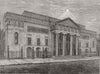 LONDON. Covent Garden theatre. Front in 1850 c1880 old antique print picture