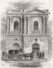 OPERA. Entrance to the Old Opera house, 1800 c1880 antique print picture