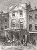 THEATRE. Entrance to Astley's theatre in 1820 c1880 old antique print picture