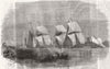 BOSTON.Regatta-Yachts starting cup;Red Rover;Waterwitch;Fairy;Magic;Kitten 1858