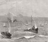 SHIPS. The Loss of the Cape mail steamship American 1880 old antique print