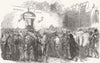 FRANCE. Carrying Wounded to Hospital of St Louis 1851 old antique print