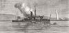 DORSET. Turrets v Broadsides at Portland. Glatton firing after the Trial 1872