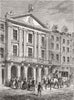 LONDON. Front of Old Drury Lane theatre c1880 antique print picture