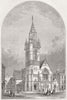 LONDON. The Smithfield Martyrs Memorial Church 1871 old antique print picture