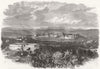 INDIA. The Town of Mercara, Kodagu, India 1866 old antique print picture