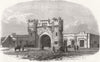 BELGIUM. The New Fortifications of Antwerp. The Porte De Turnhout 1866 print